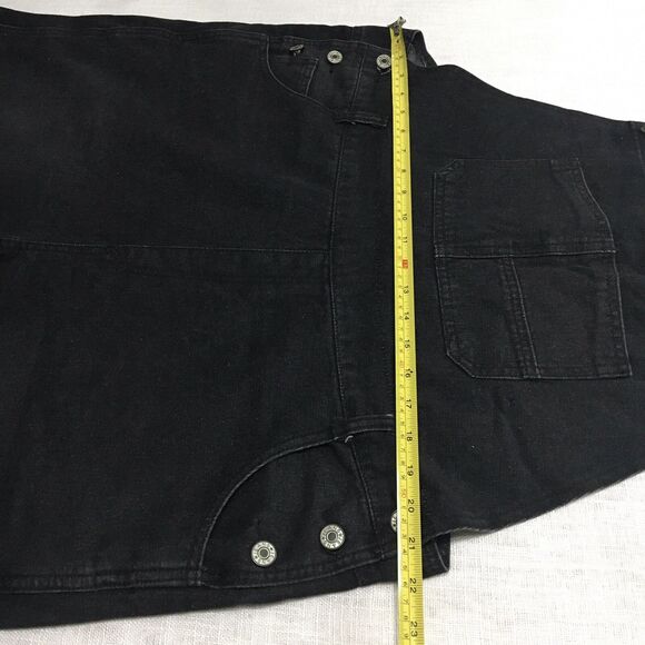 Women’s 90s Y2K Denim Overall Shorts XL Black Shortfall Romper Grunge Whimsygoth - Picture 15 of 16